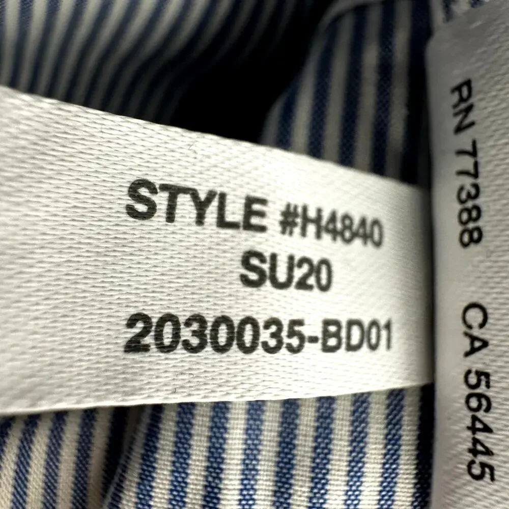 J.Crew Ludlow Dress Shirt Slim Fit Button Premium Fine Cotton Stripe Blue 16/34